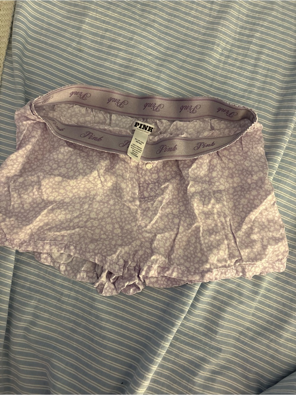 PINK Victoria's Secret Lavender Floral Lounge Shorts